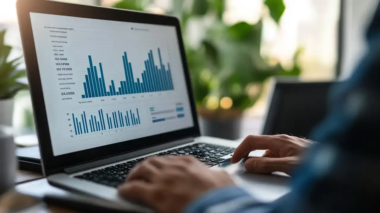 B2B SEO - Person at computer screen