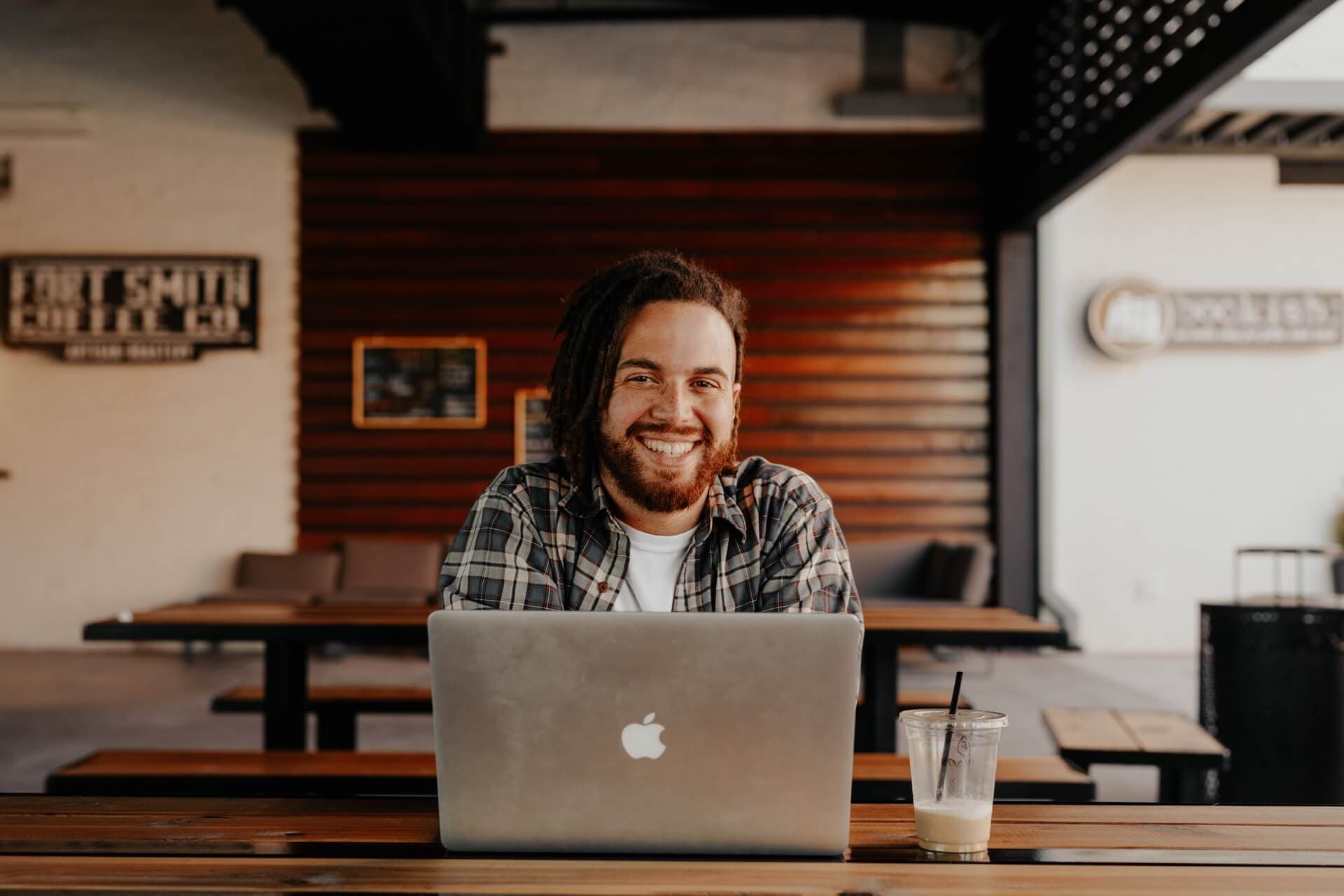 Man with a laptop