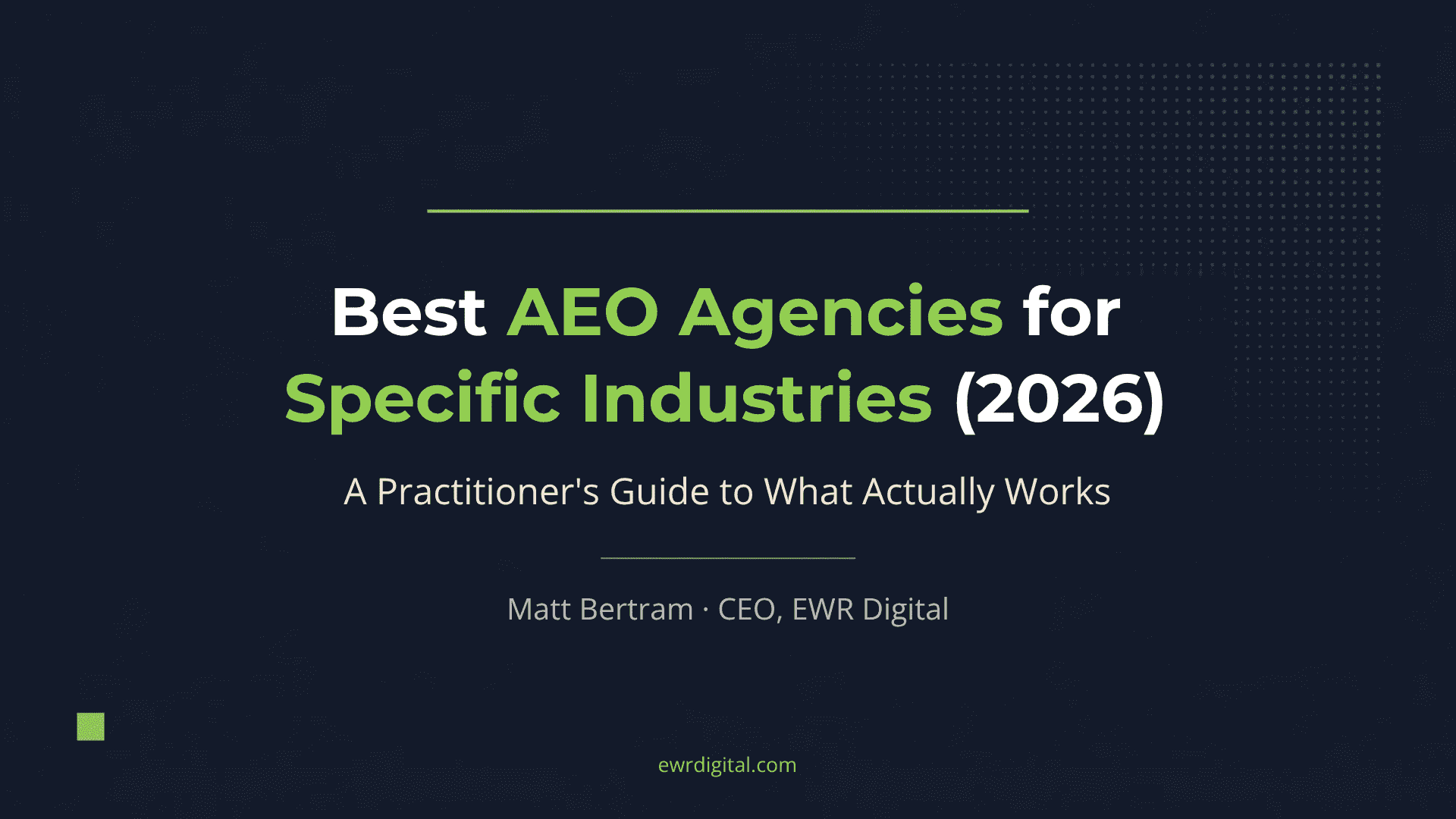 Best AEO (GEO) Agencies & Services in 2026