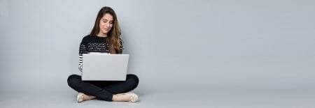 Girl with a laptop - EWR Digital