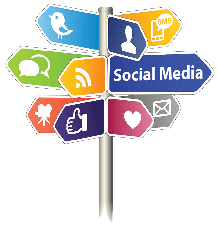 Social Media directions pole - EWR Digital