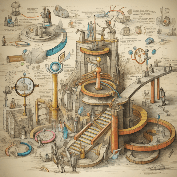 A print of a fantastical building design, showcasing the evolution and importance of SEO