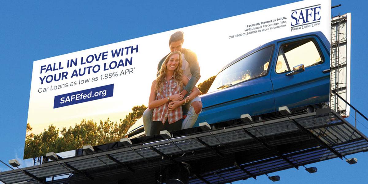 Billboard design for SAFE Federal Credit Union